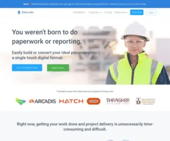 Sitemate.com(Flexible software for smart project management and delivery) Screenshot