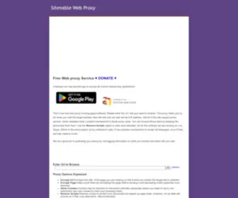 Sitenable.org(Web Proxy to Bypass school) Screenshot