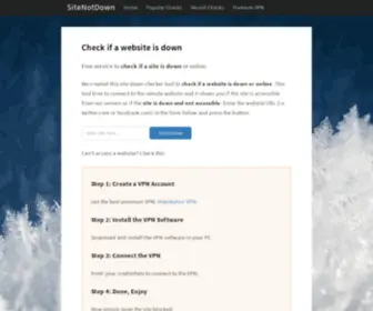 Sitenotdown.com(Free service to check if a site) Screenshot