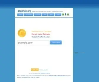 Siteprice.org(Website Worth & Domain Value Calculator) Screenshot