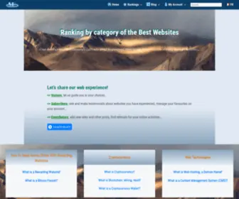Siterating.net(Classement par catégorie des meilleurs sites web) Screenshot