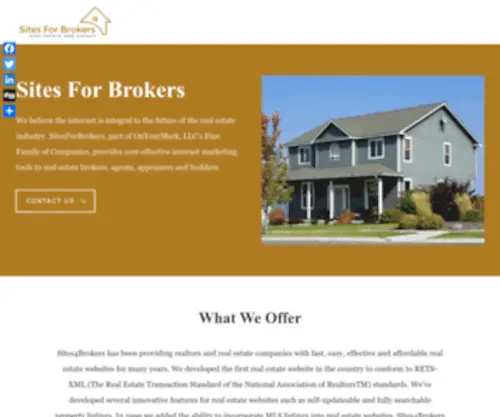 Sites4Brokers.com(Real Estate Websites) Screenshot