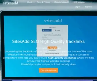 Sitesadd.com(Build high quality backlinks are one of the most important things. Reliable SEO service SitesAdd) Screenshot