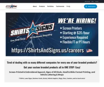 Sitesandsigns.com(Shirts & Signs) Screenshot