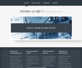 Sitesavendre.com(Sites) Screenshot