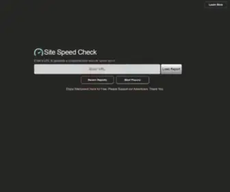 Sitespeedcheck.com(Choose a memorable domain name. Professional) Screenshot