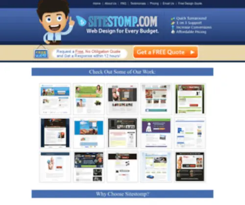 Sitestomp.com(Custom Built Landing Pages for Affiliates Starting at $49) Screenshot