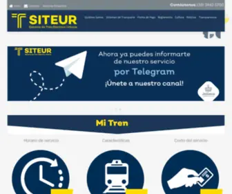 Siteur.gob.mx(Portal del Sistema de Tren Eléctrico urbano (SITEUR)) Screenshot