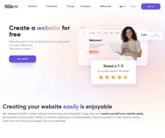 Sitew.com(Créer un site internet) Screenshot