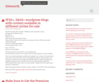Siteworth.org(Website value) Screenshot