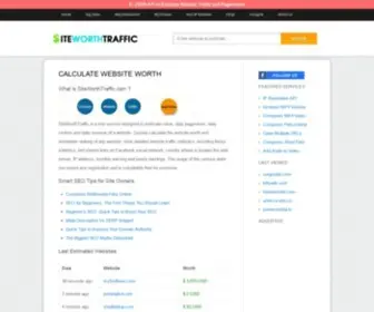 Siteworthtraffic.com(Estimate website value) Screenshot