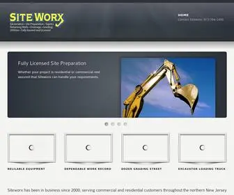 Siteworxllc.com(Excavation, grading, demolition, utilities, septics, retaining walls, drainage) Screenshot