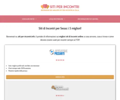 Siti-PER-Incontri.info(Siti Incontri) Screenshot