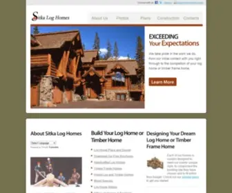 Sitkaloghomes.com(Log Homes Handcrafted) Screenshot