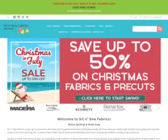 Sitnsewfabrics.com(Quilting Kits and Quilt Supplies) Screenshot