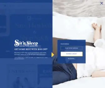 Sitnsleep.com(Sit 'n Sleep has Mattress Stores all over Southern California) Screenshot