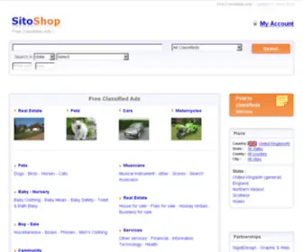 Sitoshop.co.uk(Free classified ads in the UK) Screenshot