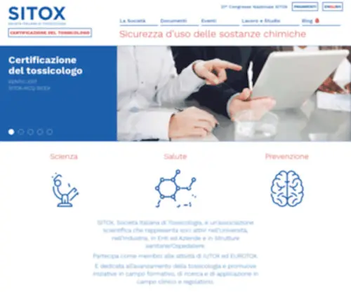 Sitox.org(Società Italiana Tossicologia) Screenshot