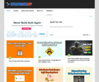 Situationistapp.com(All Video Gaming Cheats Hacks) Screenshot