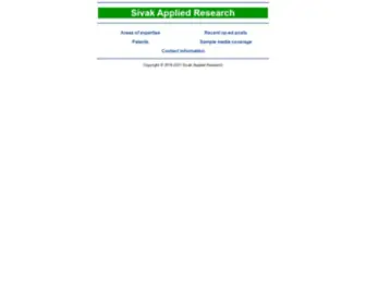 Sivakappliedresearch.com(Sivak Applied Research) Screenshot