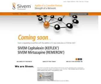 Sivem.ca(Sivem Pharmaceuticals) Screenshot