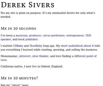 Sivers.org(Derek Sivers) Screenshot