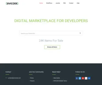 Sivicode.com(SIVICODE is a digital marketplace for sell and purchase software source code which) Screenshot