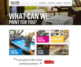 Six19Printing.com(Six19 printing) Screenshot