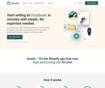 Sixads.net(Facebook, Instagram, and Google ads for Shopify) Screenshot