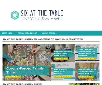 Sixatthetable.com(Six at the Table) Screenshot