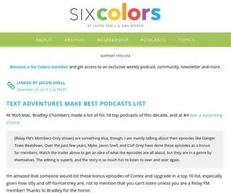 Sixcolors.com(Apple, technology, and other stuff by Jason Snell & Dan Moren) Screenshot