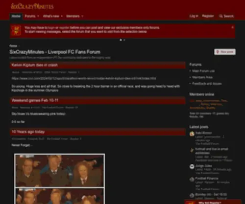 Sixcrazyminutes.com(Liverpool FC Fans Forum) Screenshot