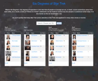 SixDegreesofstartrek.com(Six Degrees of Star Trek) Screenshot