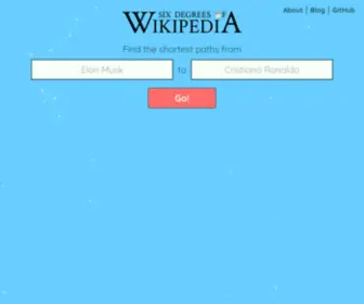 SixDegreesofwikipedia.com(Six Degrees of Wikipedia) Screenshot