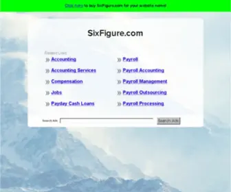 Sixfigure.com(The Leading Income Site on the Net) Screenshot