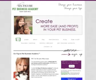 Sixfigurepetbusinessacademy.com(Six-Figure Pet Business Academy) Screenshot