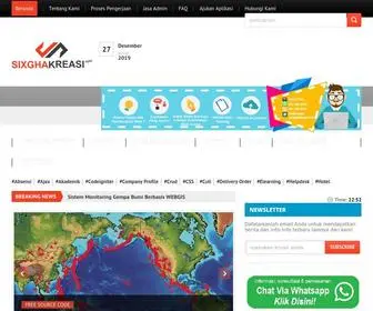 Sixghakreasi.com(Download source code aplikasi berbasis web dengan menggunakan php mysql) Screenshot