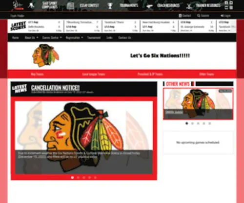 Sixnationsminorhockey.com(Six Nations Minor Hockey) Screenshot