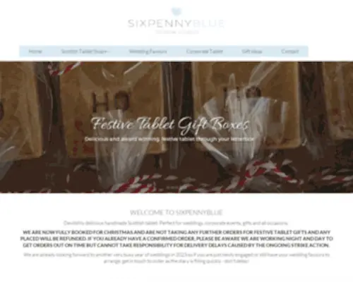 Sixpennyblue.com(Wedding Stationery) Screenshot