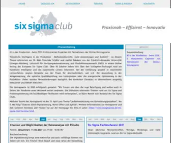 Sixsigmaclub.de(European Six Sigma Club Deutschland e.V) Screenshot