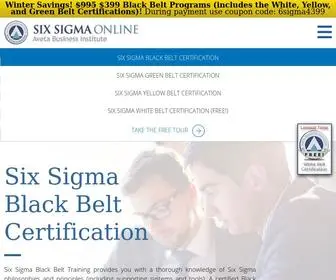 Sixsigmaonline.org(Six Sigma Online Certification) Screenshot