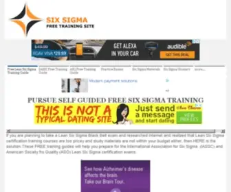 Sixsigmatrainingfree.com(Lean Six Sigma Training Guide Copy) Screenshot