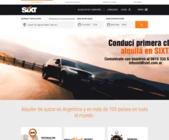 Sixt.com.ar(Alquiler de autos con Sixt rent a car) Screenshot