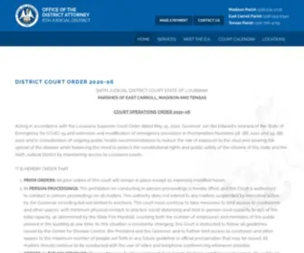 Sixthda.org(Office of the District Attorney 6th Judicial District) Screenshot