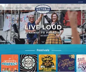 Sixthman.net(Music Festivals on Sand & Sea) Screenshot