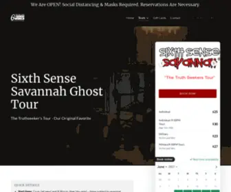 Sixthsensesavannah.com(Our Savannah ghost tour) Screenshot