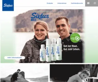 Sixtus.de(Naturreine Pflegeprodukte mit der Kraft der Alpenkräuter Startseite) Screenshot