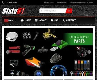 Sixty61.com(Sixty61 Custom Sportbike Parts & Chrome Spiked Accessories) Screenshot