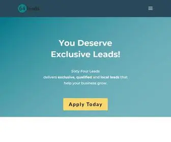 Sixtyfourleads.com((Sixty-Four Leads)) Screenshot