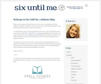 Sixuntilme.com(Diabetes blog) Screenshot
